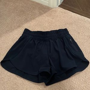 Lulu lemon high waist tracker shorts navy size 6